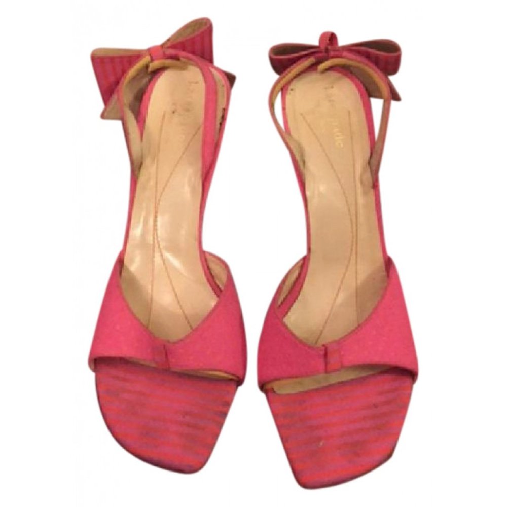 Kate Spade Pink and Orange Bow Heeled Sandals